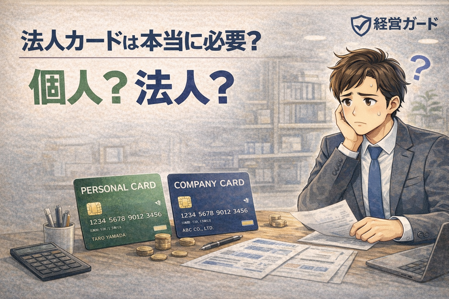 法人カードで悩む