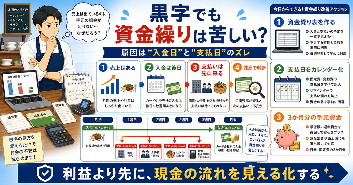飲食店の資金繰りで店を守る5つの鉄則